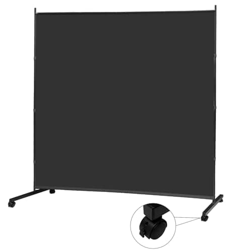 MAYOLIAH Single Panel Rolling Privacy Screen, 71 x 75 in