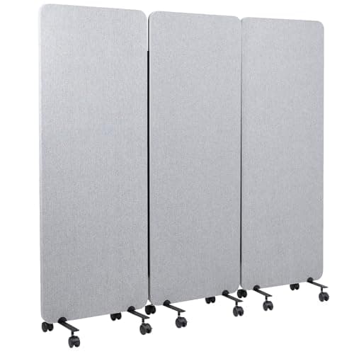 VIVO Freestanding Mobile Privacy Panel, 72 x 66 in (PP-3-T072G-M)
