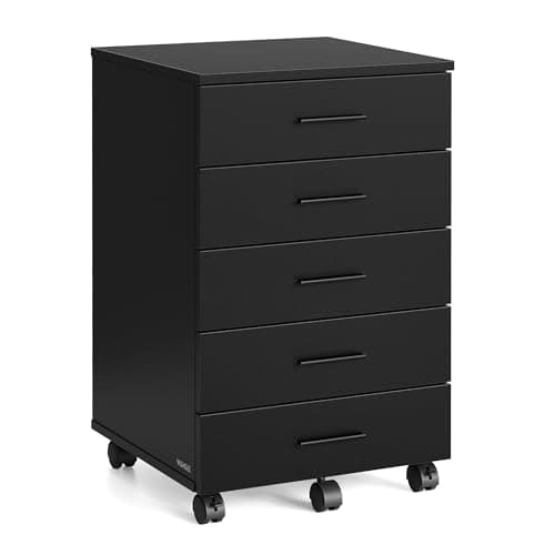 VASAGLE Mobile Pedestal Filing Cabinet, 5-Drawer (CUSTOS)
