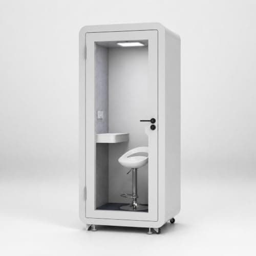 Generic Solo Privacy Booth with Desk and Chair