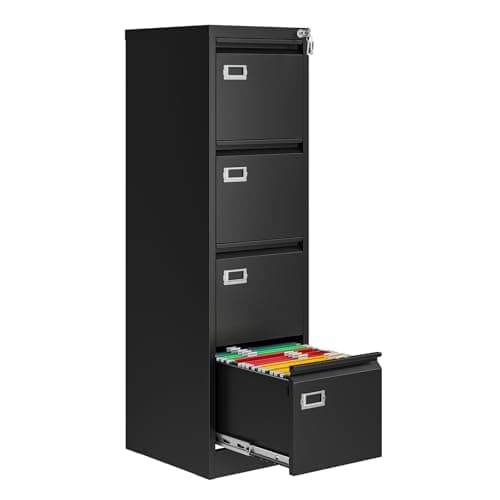 AFAIF 4-Drawer Vertical File Cabinet, 18 in Deep (OI90)