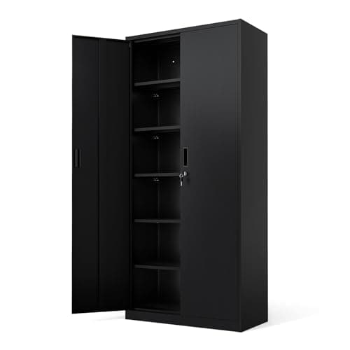 VINGLI 71 in Steel Storage Cabinet, 2 Doors