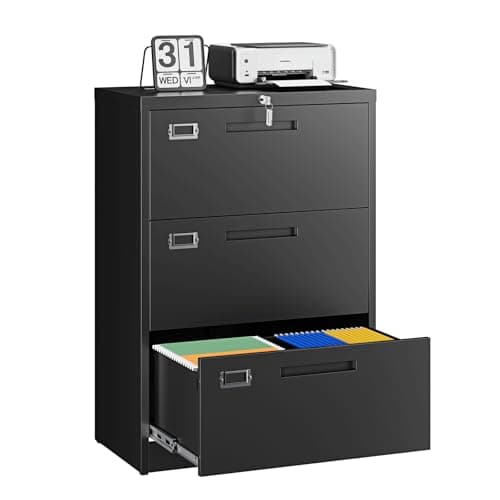 Letaya 3-Drawer Lateral Cabinet / Printer Stand, 28.35 in