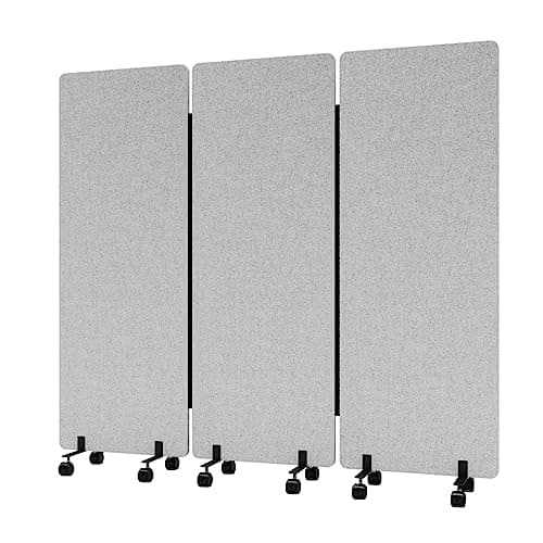 YASRKML 3-Panel Soundproof Room Divider, Portable Acoustic
