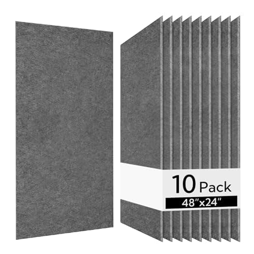 Olanglab PET Felt Wall Panels, 10-Pack 48 x 24 in