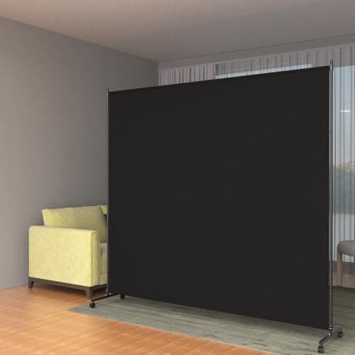 VAMFUTRE Single Panel Screen on Braked Casters, 6 x 6 ft