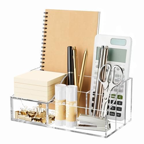 HBlife Acrylic Desk Organizer with Drawer