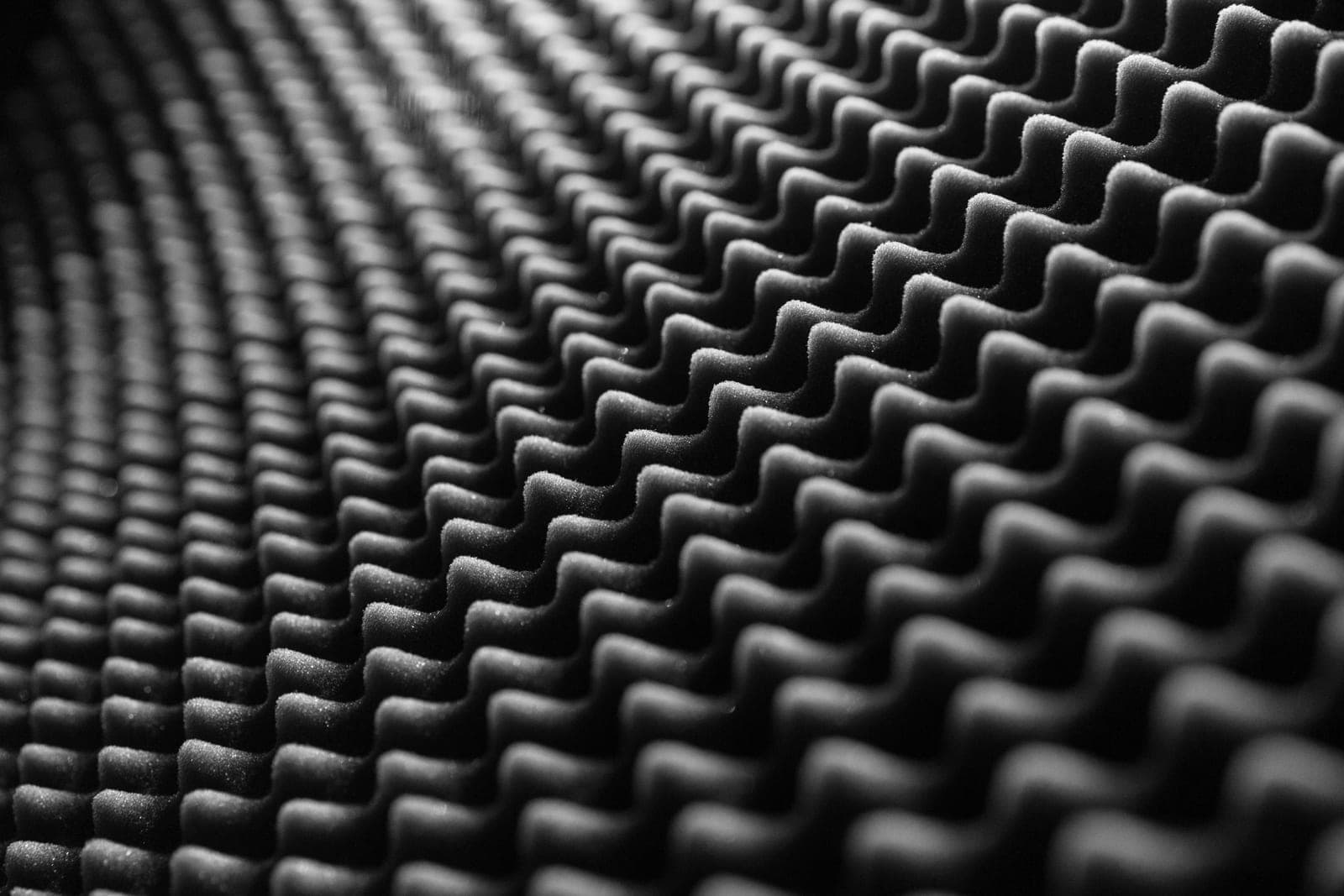 A close detail of gray acoustic felt fabric