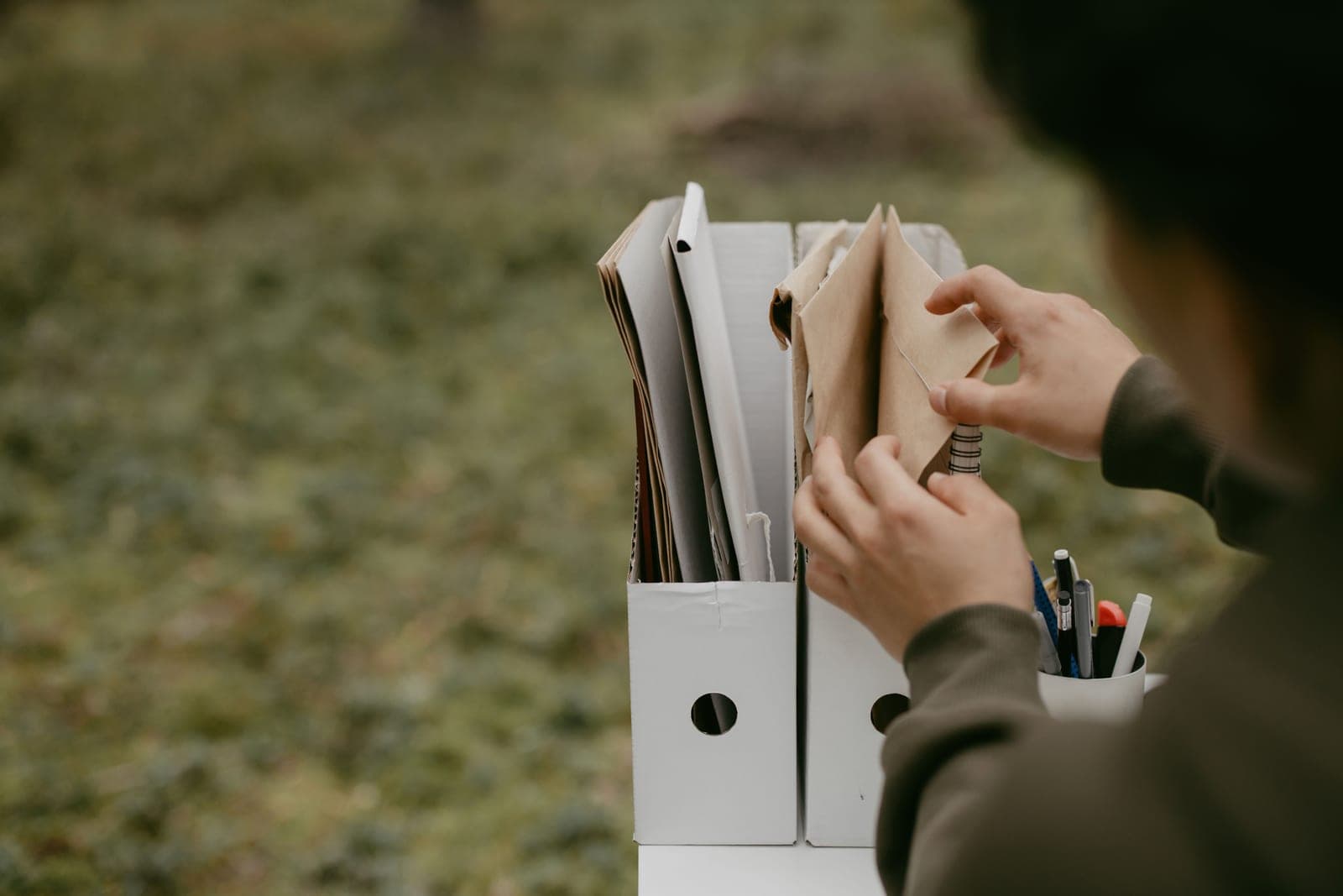 Household paperwork being sorted on a table