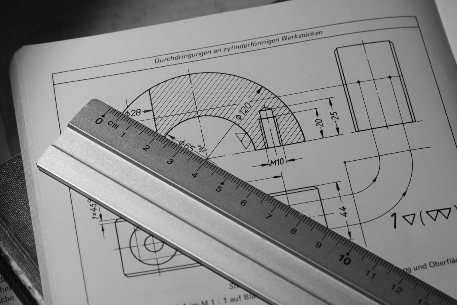 An architectural floor plan with dimensions being measured